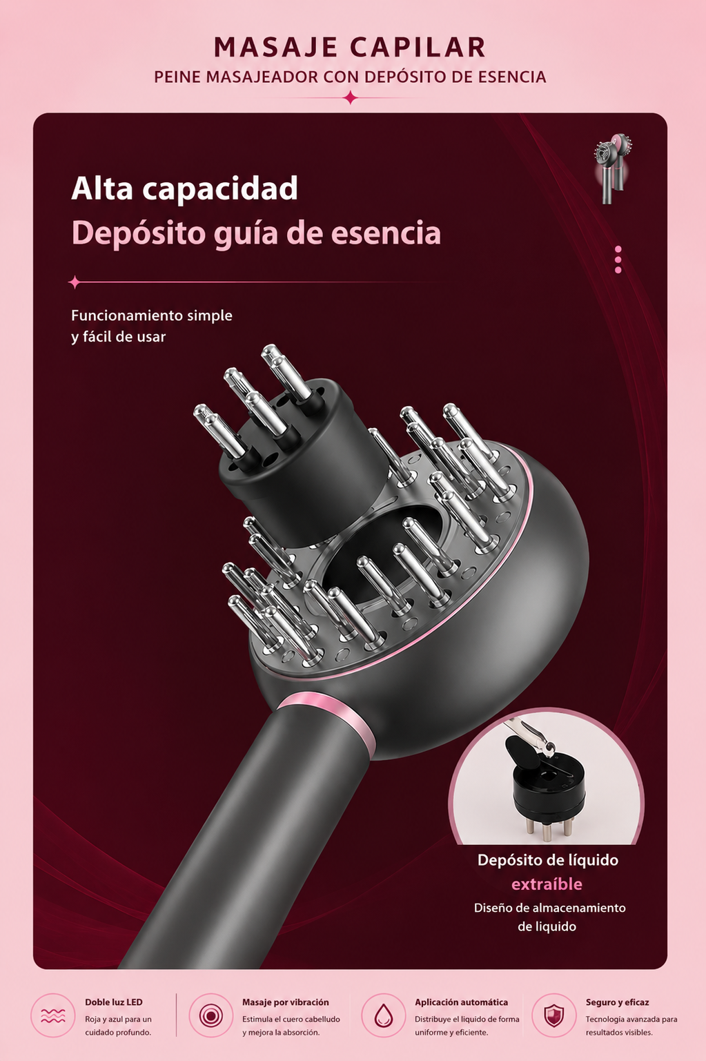 3-in-1 LED Smart Hair Massager | Merenio™