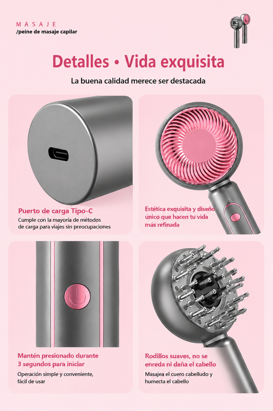 3-in-1 LED Smart Hair Massager | Merenio™
