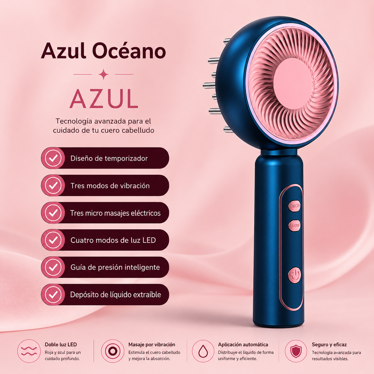3-in-1 LED Smart Hair Massager | Merenio™