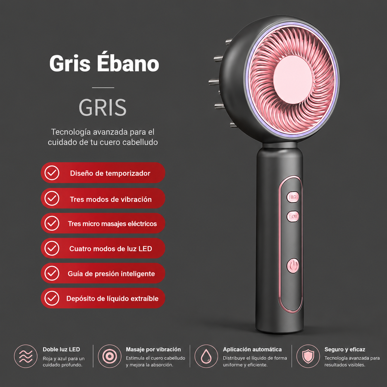 3-in-1 LED Smart Hair Massager | Merenio™